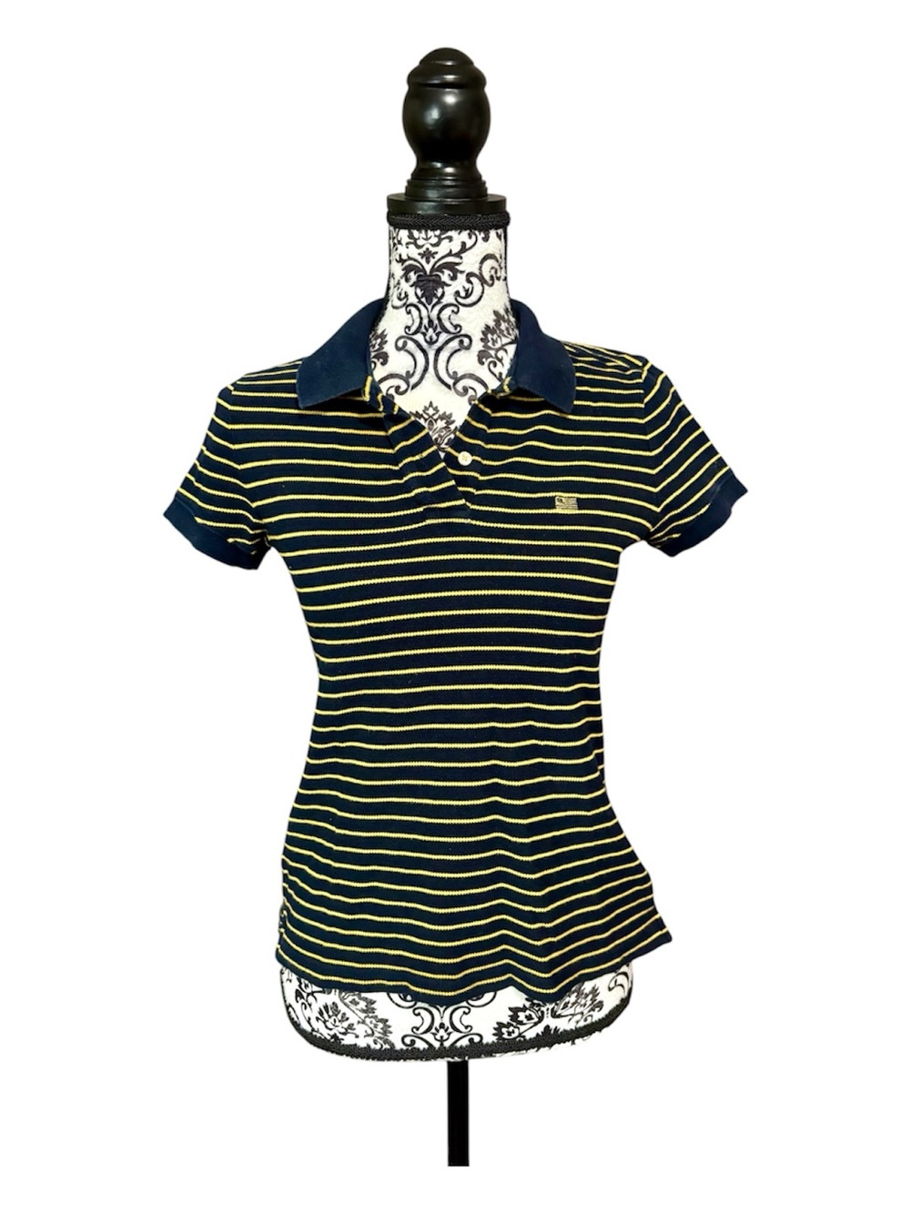 POLO JEANS 1967 Ralph Lauren Vintage Striped Polo Tee with RL Flag Logo